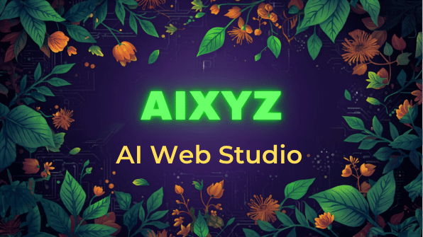 AIXYZ profile banner with bold AI web studio positioning.